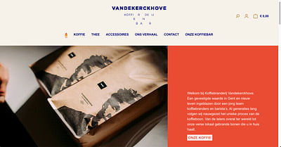 Vandekerckhove Koffiebranderij - Shopware webshop - Webseitengestaltung