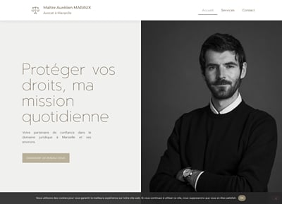 Maître Maraux : site d'un avocat en droit des affaires à Marseille - Création de site internet