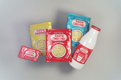 New cheese and milk brand "Razem смачно" - Publicidad