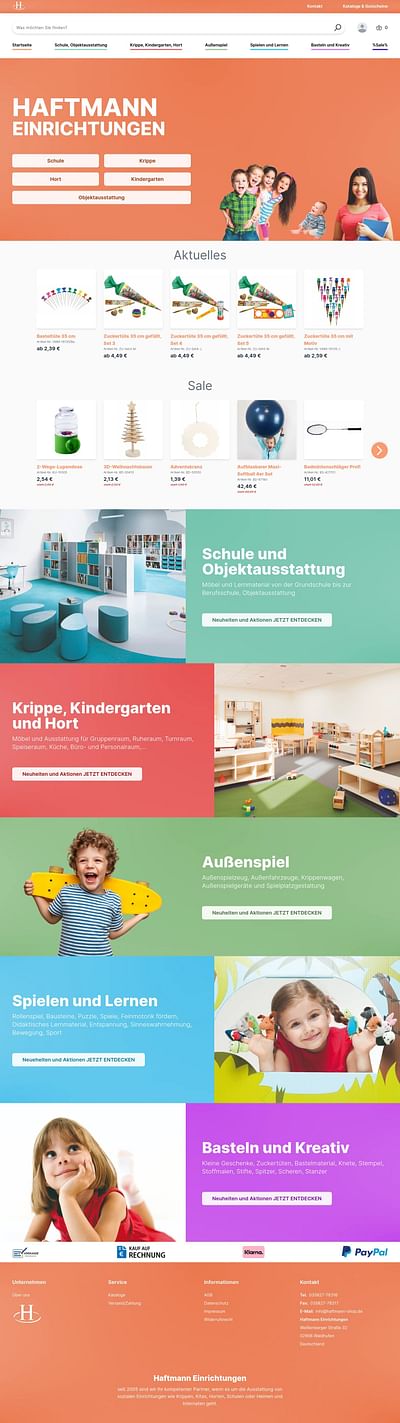 Haftmann Einrichtungen - Shopware Onlineshop - Webseitengestaltung