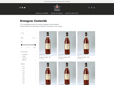 E-commerce - Shopify - ARMAGNAC CASTAREDE - E-commerce