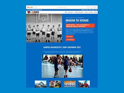 Página Web Campus Baloncesto y Surf Cantabria - Fotografía