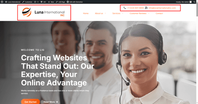 Luna International Website - Webseitengestaltung