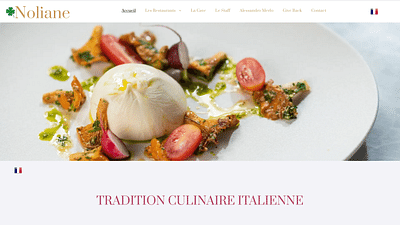 Site internet pour le restaurant Italien Noliane - Creación de Sitios Web