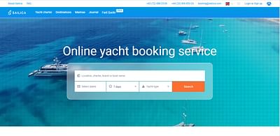 Development for a worldwide yacht rental service - Graphic Design
