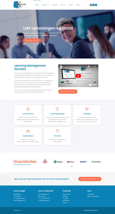 Web creatie voor LMS ontwikkelaar - Website Creation