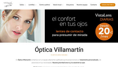 Óptica Vistalia Villamartín - Référencement naturel