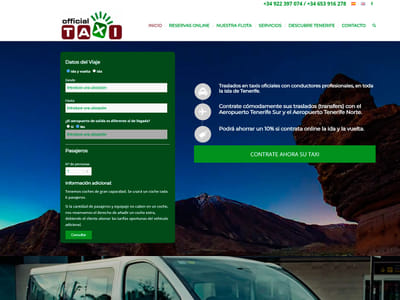 Cooperativa de Taxis de Granadilla - Création de site internet