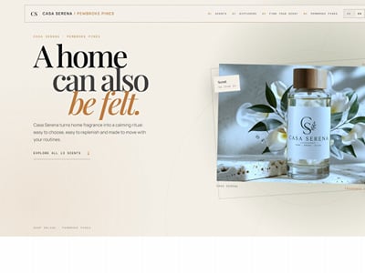 Custom Shopify shop for a home fragrance brand - Website Creation