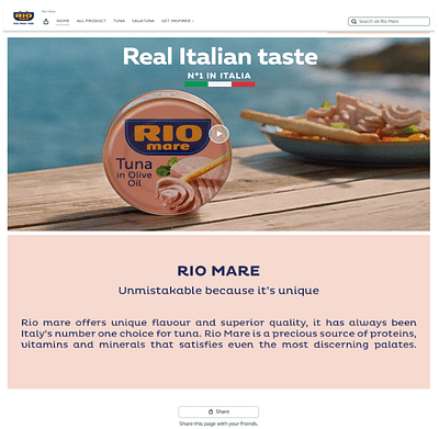 Rio Mare - Amazon Brand Store Creation - Stratégie digitale
