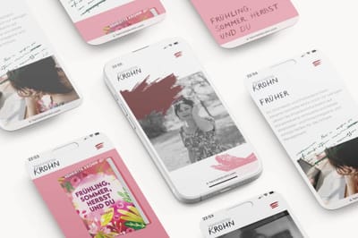 Brand- und Webdesign für Autorin Henriette Krohn - Création de site internet