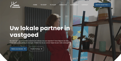 Website ontwikkeling en SEO ondersteuning Immo Bigsand - Website Creatie