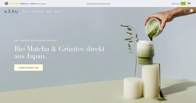 Onlineshop für Matcha Karu - Webseitengestaltung