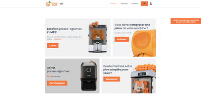 Oranges en Nord, location de presse agrumes - Création de site internet