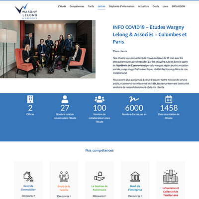 wargny-lelong.notaires - Website Creation