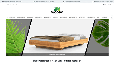 SEO & SEA - Massivholz Möbel nach Maß - Publicité en ligne