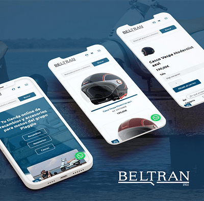 Diseño y Desarrollo Ecommerce | Beltrán Motos - Mobile App