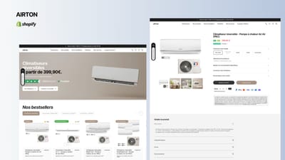Airton - Refonte e-commerce B2C & B2B et déploiement sur 8 pays - Création de site internet