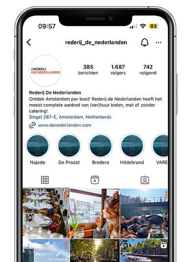Social Media Management Rederij de Nederlanden - Branding y posicionamiento de marca