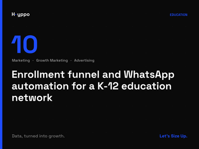 Enrollment funnel and WhatsApp automation for a K-12 education network - Growth Marketing