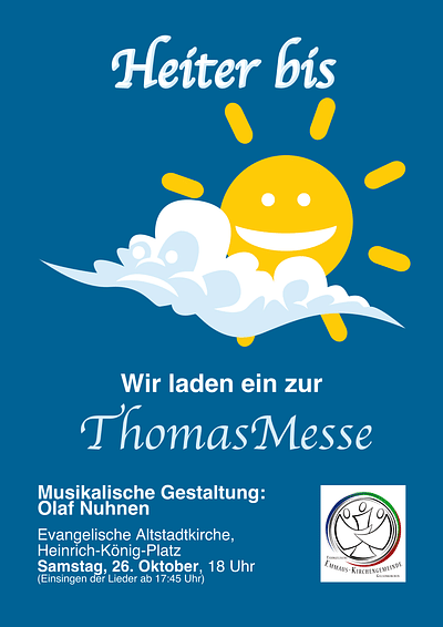 Plakat für ThomasMesse in Gelsenkirchen - Grafikdesign