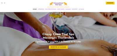 Site Web pour salon de massages - Stratégie digitale