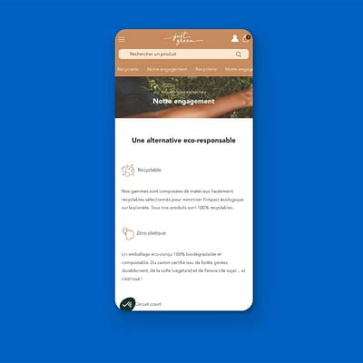 Refonte Prestashop - Just Green - E-commerce
