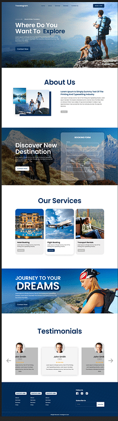 Travelogram - Website Design - Creazione di siti web