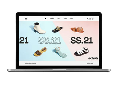 Schuh lookbook website - Webseitengestaltung