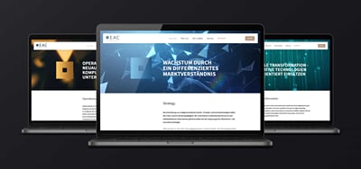 Ein klarer Webauftritt für ein internationales Beratungshaus - Création de site internet