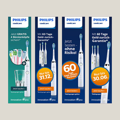 Philips Sonicare Ad Kampagne für Mund-Hygiene - Pubblicità online