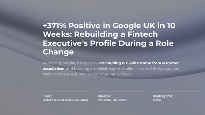 +371% Positive in Google Search (UK) in 10 Weeks - Influencer Marketing