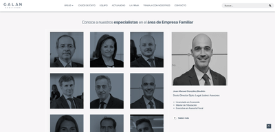 Diseño Web Galán Asociados - Website Administration