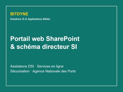 Portail web SharePoint et projets du schéma directeur SI - Desarrollo de Software