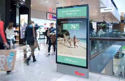 Dynamic DOOH - Westfield - Fiji Airways - Graphic Design
