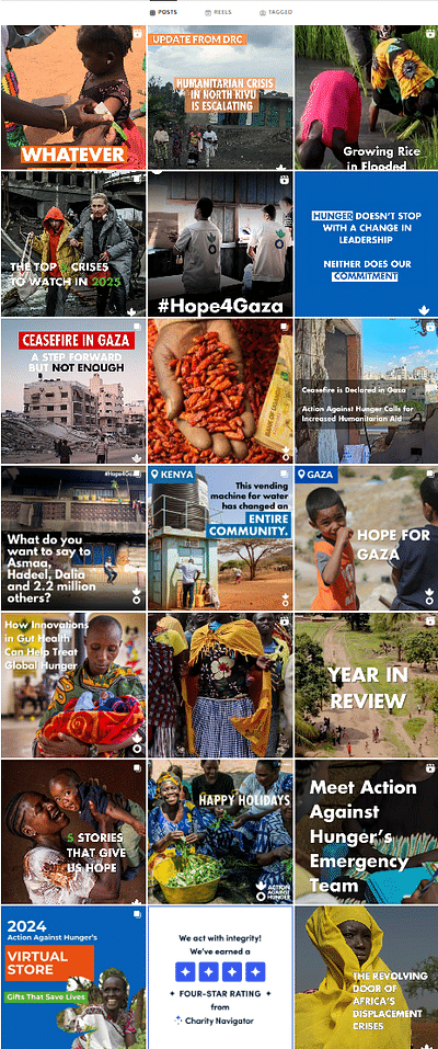 Growing Action Against Hunger’s Social Media - Growth Marketing