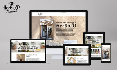 Création du site internet de Herbio'D CBD - Creación de Sitios Web