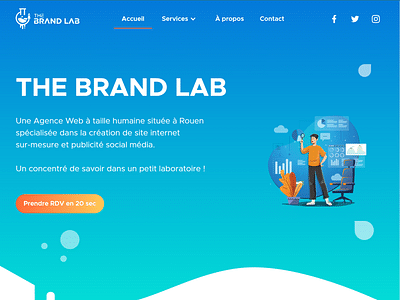 Site Vitrine Webflow | The Brand Lab X Digidop - Estrategia digital