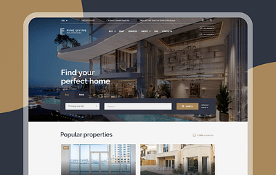 Business site Fine Living - Website Creation