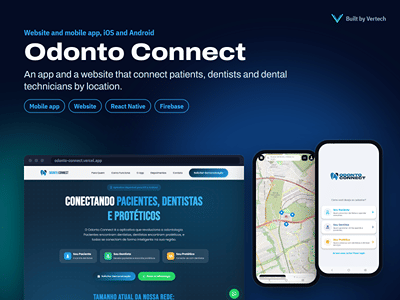 Odonto Connect: website and mobile app for a dental network - Mobile App