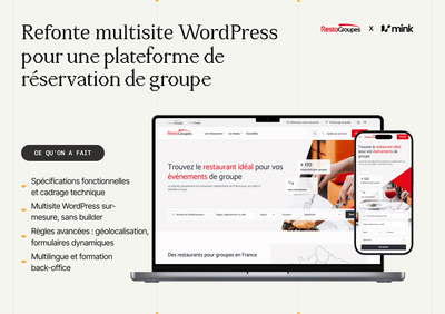 Refonte multisite pour une plateforme de réservation de groupe - Développement de Logiciel