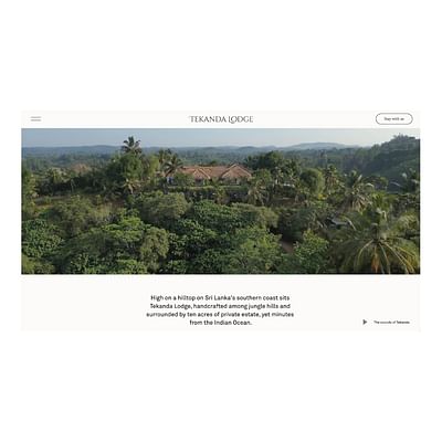 Tekanda Lodge - Website design - Création de site internet