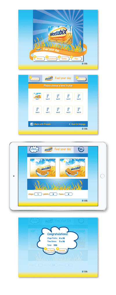 Weetabix Upload and Win - Webseitengestaltung