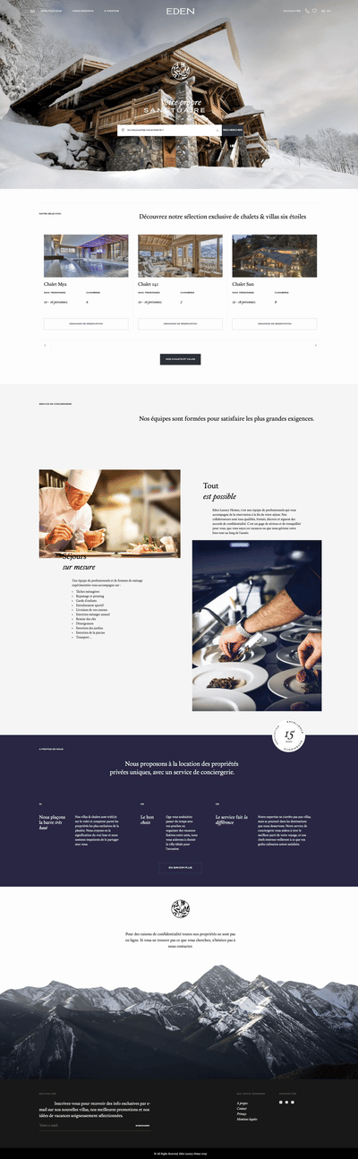 Eden Luxury Homes - Création de site internet