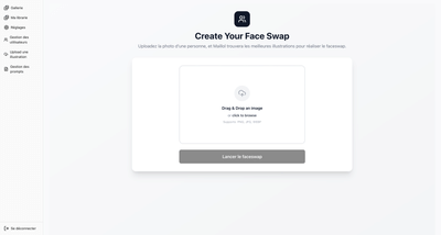 Maillol : Plateforme SaaS de Face Swap Artistique par IA Générative - Application web
