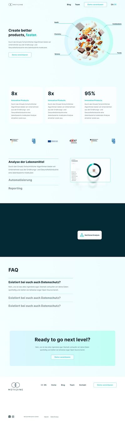 Metadine - Webseitengestaltung