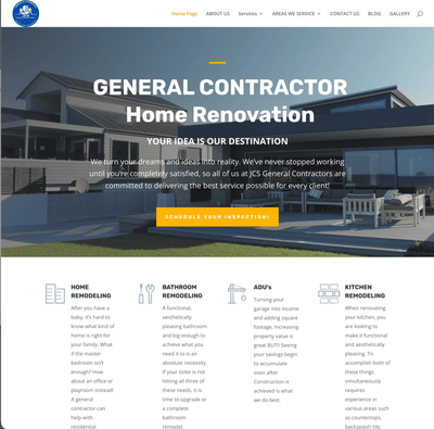 JCS Home Renovation – Modern Website Redesign & Local SEO Setup - Website Creation
