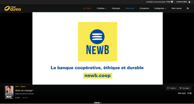 Campagne pub pour la banque éthique NewB - Planification médias