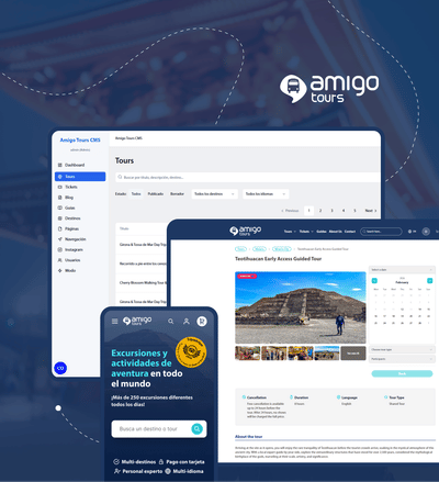 Plataforma a medida para operador turístico internacional | AmigoTours - Software Development