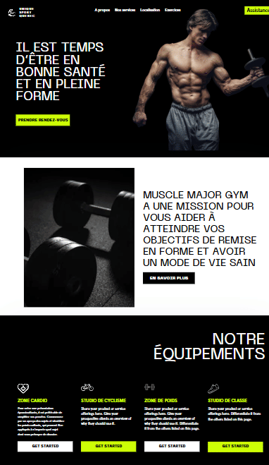 Site E-commerce Fitness - E-commerce